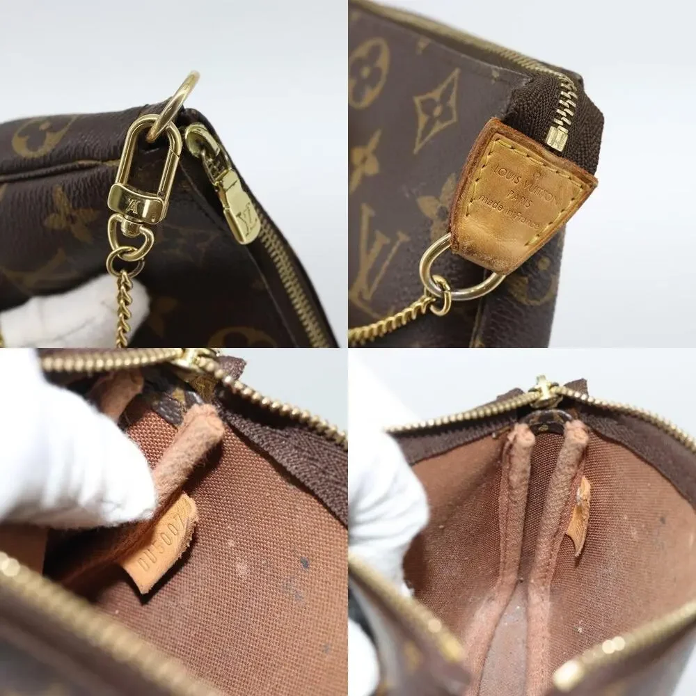 Louis Vuitton Monogram Mini Pochette Accessoires Pouch Brown